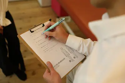 患部・症状の確認